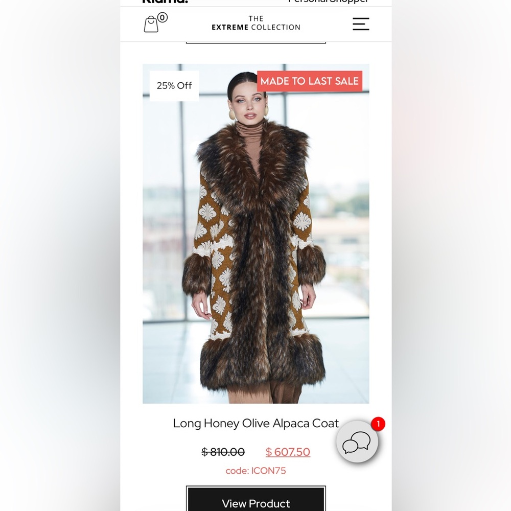 Olive Alpaca Coat with Fur Trim